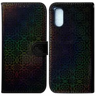 For Sony Xperia 5 V Colorful Magnetic Buckle Leather Phone Case(Black)