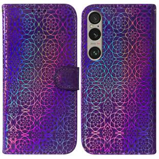 For Sony Xperia 1 VI Colorful Magnetic Buckle Leather Phone Case(Purple)