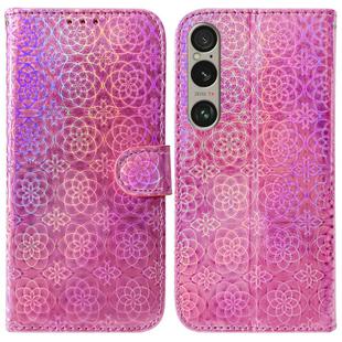 For Sony Xperia 1 VI Colorful Magnetic Buckle Leather Phone Case(Pink)