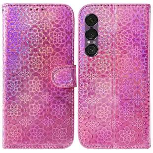 For Sony Xperia 1 VII Colorful Magnetic Buckle Leather Phone Case(Pink)