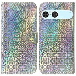 For Sony Xperia 10 VII Colorful Magnetic Buckle Leather Phone Case(Silver)