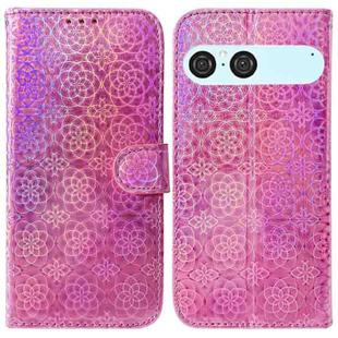 For Sony Xperia 10 VII Colorful Magnetic Buckle Leather Phone Case(Pink)