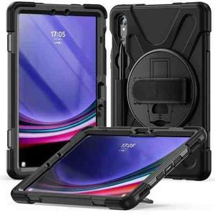 For Galaxy Tab S10 FE / S9 FE / S9 / S8 / S7 Rotary Handle Grab TPU + PC Tablet Case(Black)