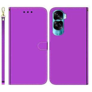 For Honor 90 Lite Imitated Mirror Surface Leather Phone Case(Purple)
