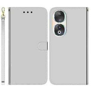 For Honor 90 Imitated Mirror Surface Leather Phone Case(Silver)