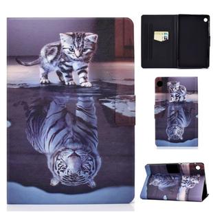 For Huawei MatePad T 8 Voltage Painted Pattern Tablet PC Protective Leather Case with Bracket & Card Slots & Anti-skid Strip(Cat and Tiger)