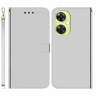 For OnePlus Nord CE 3 Lite/Nord N30 Imitated Mirror Surface Leather Phone Case(Silver)