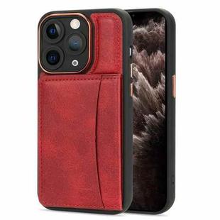 For iPhone 11 Pro Max Multifunctional Magsafe Magnetic Card Bag Phone Case(Red)