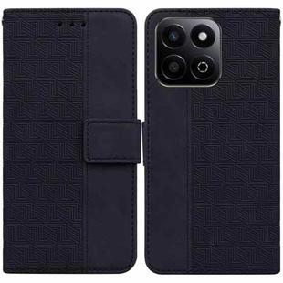 For Honor Play 60 Plus Geometric Embossed Leather Phone Case(Black)