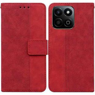 For Honor Play 60 Plus Geometric Embossed Leather Phone Case(Red)