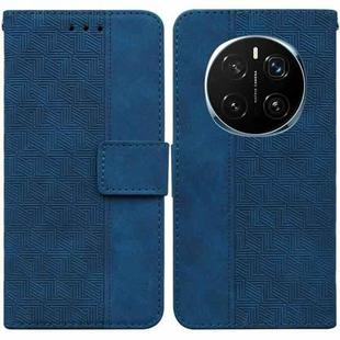 For Honor Magic7 Pro Geometric Embossed Leather Phone Case(Blue)