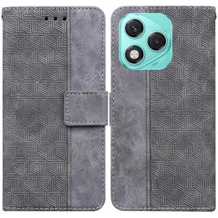 For Honor 400 Lite Geometric Embossed Leather Phone Case(Grey)