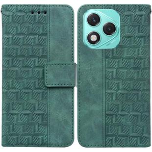 For Honor 400 Lite Geometric Embossed Leather Phone Case(Green)