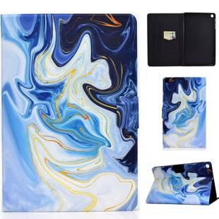 For Samsung Galaxy Tab A 10.1 (2019) T515 / T510 Voltage Painted Pattern Tablet PC Protective Leather Case with Bracket & Card Slots & Anti-skid Strip(Blue Marble)