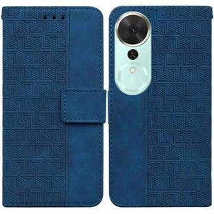 For Honor Play 70 Plus Geometric Embossed Leather Phone Case(Blue)