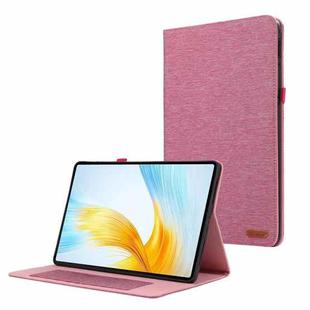 For Honor MagicPad 13 Cloth Texture Horizontal Flip PU + TPU Tablet Case(Rose Red)