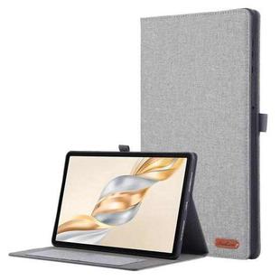 For Honor Pad X9a Fabric Texture Horizontal Flip Leather Tablet Case(Gray)