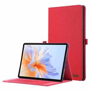 For Honor Pad V9 11.5 Fabric Texture Horizontal Flip Leather Tablet Case(Red)