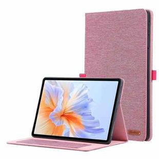 For Honor Pad V9 11.5 Fabric Texture Horizontal Flip Leather Tablet Case(Rose Red)