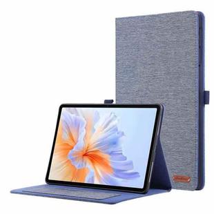 For Honor Pad V9 11.5 Fabric Texture Horizontal Flip Leather Tablet Case(Deep Blue)