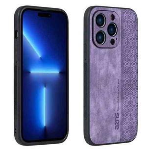 For iPhone 15 Pro Max AZNS 3D Embossed Skin Feel Phone Case(Purple)