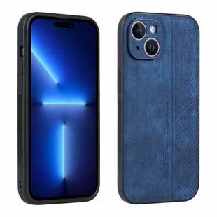 For iPhone 15 AZNS 3D Embossed Skin Feel Phone Case(Sapphire Blue)