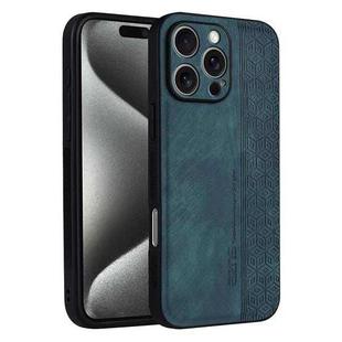 For iPhone 16 Pro Max AZNS 3D Embossed Skin Feel Phone Case(Dark Green)