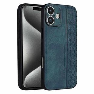 For iPhone 16 AZNS 3D Embossed Skin Feel Phone Case(Dark Green)