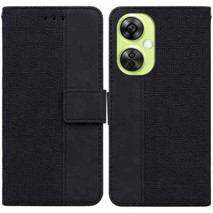 For OnePlus Nord CE 3 Lite/Nord N30 Geometric Embossed Leather Phone Case(Black)