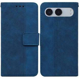 For OnePlus Nord 4 Geometric Embossed Leather Phone Case(Blue)