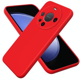 For Huawei Mate 60 Pro Solid Color Liquid Silicone Dropproof Full Coverage Protective Case(Red)