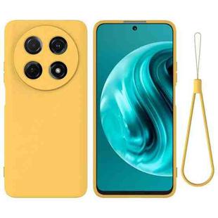 For Huawei nova 12i Solid Color Liquid Silicone Dropproof Full Coverage Protective Case(Yellow)