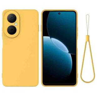 For Huawei nova Y73 4G Solid Color Liquid Silicone Dropproof Full Coverage Phone Case(Yellow)