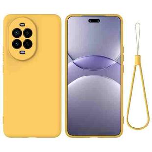 For Huawei nova 14 5G Solid Color Liquid Silicone Dropproof Full Coverage Phone Case(Yellow)