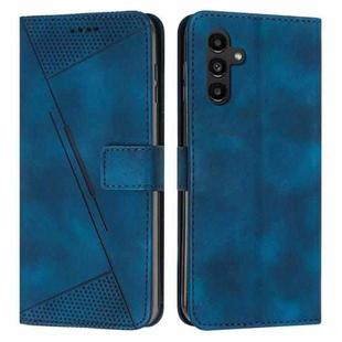 For Samsung Galaxy A14 4G / 5G Dream Triangle Leather Phone Case with Long Lanyard(Blue)