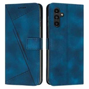 For Samsung Galaxy A24 4G Dream Triangle Leather Phone Case with Long Lanyard(Blue)