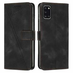 For Samsung Galaxy A31 Dream Triangle Leather Phone Case with Long Lanyard(Black)