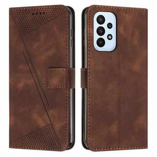 For Samsung Galaxy A32 4G Dream Triangle Leather Phone Case with Long Lanyard(Brown)