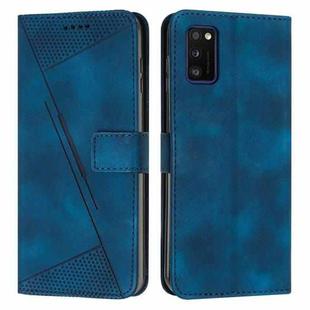 For Samsung Galaxy A41 Dream Triangle Leather Phone Case with Long Lanyard(Blue)