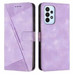 For Samsung Galaxy A52 Dream Triangle Leather Phone Case with Long Lanyard(Purple)