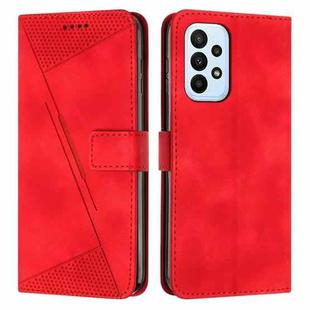 For Samsung Galaxy A53 Dream Triangle Leather Phone Case with Long Lanyard(Red)