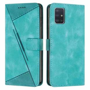 For Samsung Galaxy A71 4G Dream Triangle Leather Phone Case with Long Lanyard(Green)