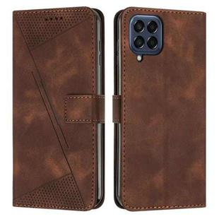 For Samsung Galaxy M53 Dream Triangle Leather Phone Case with Long Lanyard(Brown)