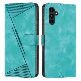 For Samsung Galaxy M54 5G Dream Triangle Leather Phone Case with Long Lanyard(Green)