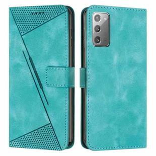 For Samsung Galaxy Note20 Dream Triangle Leather Phone Case with Long Lanyard(Green)