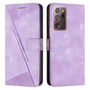 For Samsung Galaxy Note20 Ultra Dream Triangle Leather Phone Case with Long Lanyard(Purple)