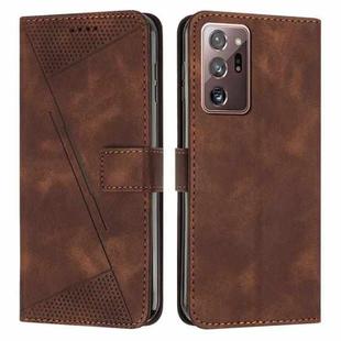 For Samsung Galaxy Note20 Ultra Dream Triangle Leather Phone Case with Long Lanyard(Brown)