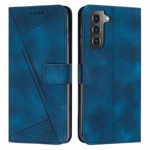 For Samsung Galaxy S21+ 5G Dream Triangle Leather Phone Case with Long Lanyard(Blue)