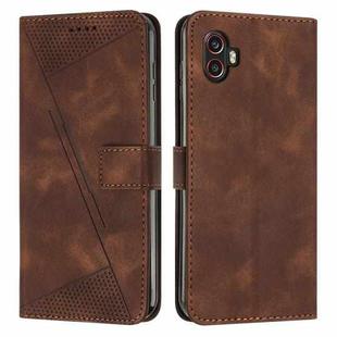 For Samsung Galaxy Xcover 6 Pro / Xcover Pro 2 Dream Triangle Leather Phone Case with Long Lanyard(Brown)