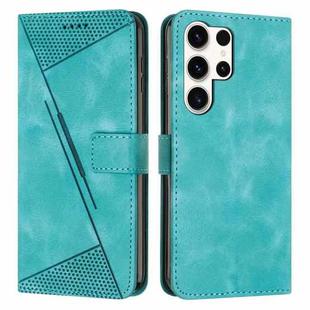 ForSamsung Galaxy S24 Ultra Dream Triangle Leather Phone Case with Long Lanyard(Green)